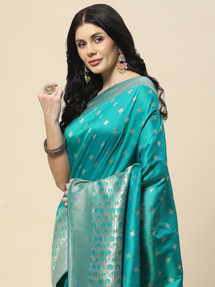 Zari Booti Woven Art Silk Banarsi Saree