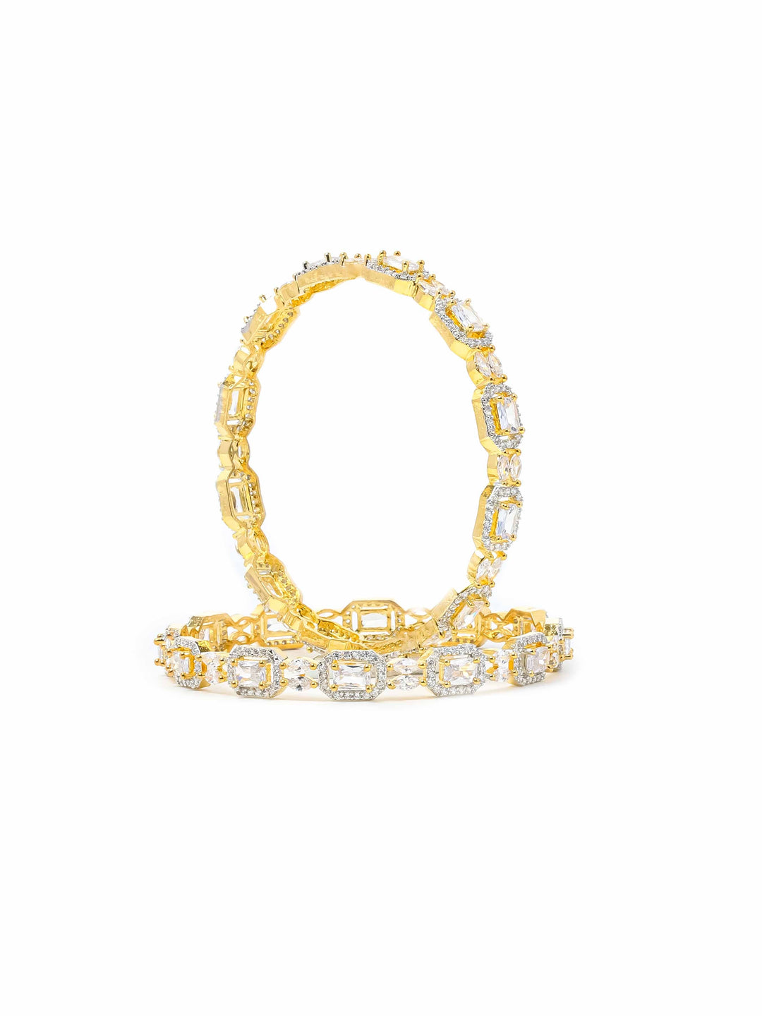 Gold &amp; Silver AD Bangles Set