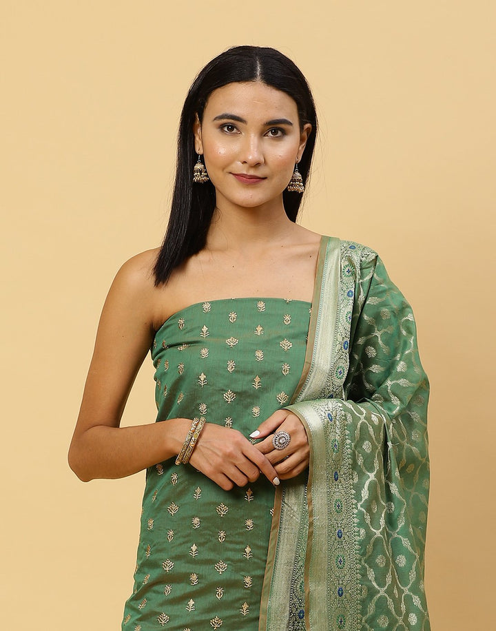 Embroidered Chanderi Suit Piece