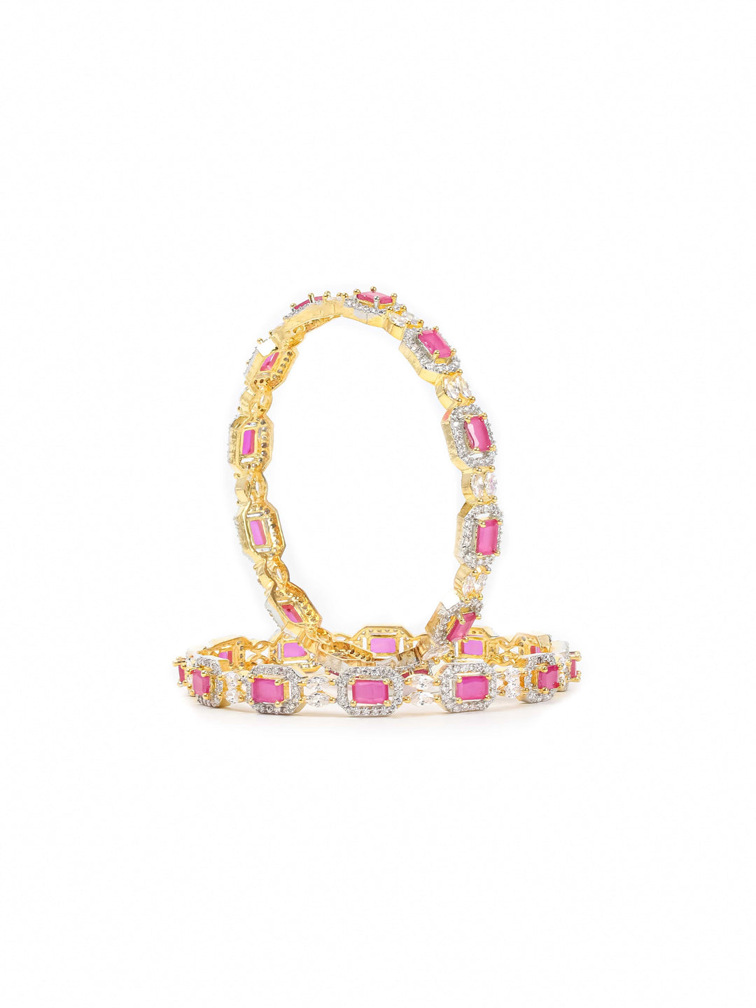 Gold &amp; Silver AD Bangles Set