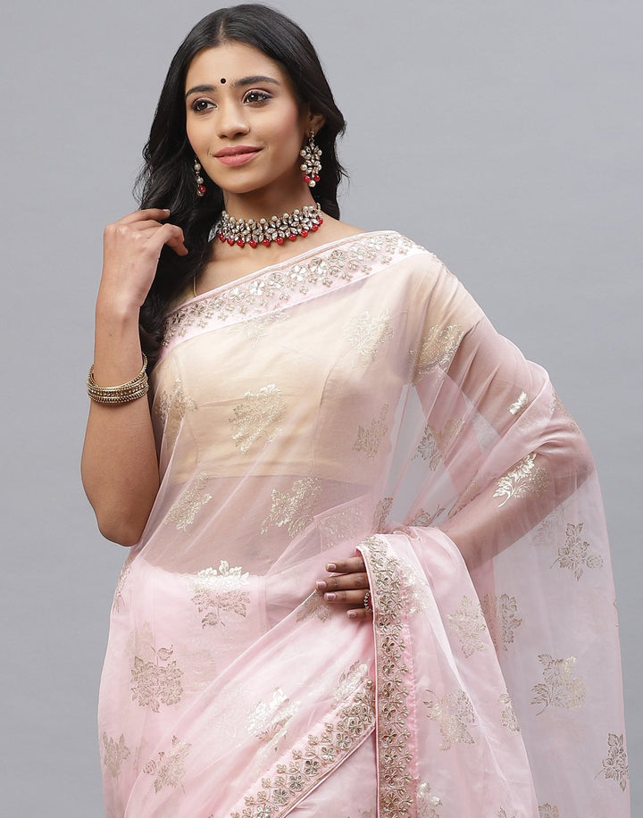 Organza Embroidery Saree