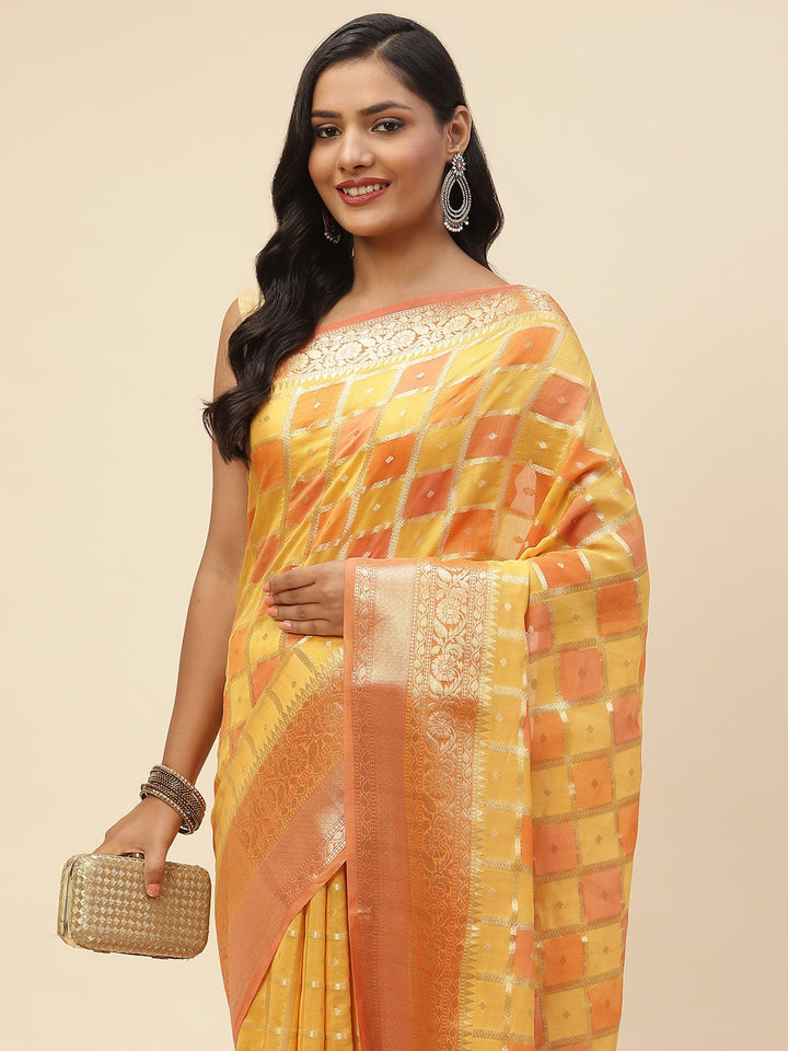 Zari Jaal Cotton Woven Saree