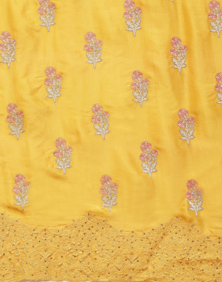 Embroidered Handloom Dupion Suit Piece