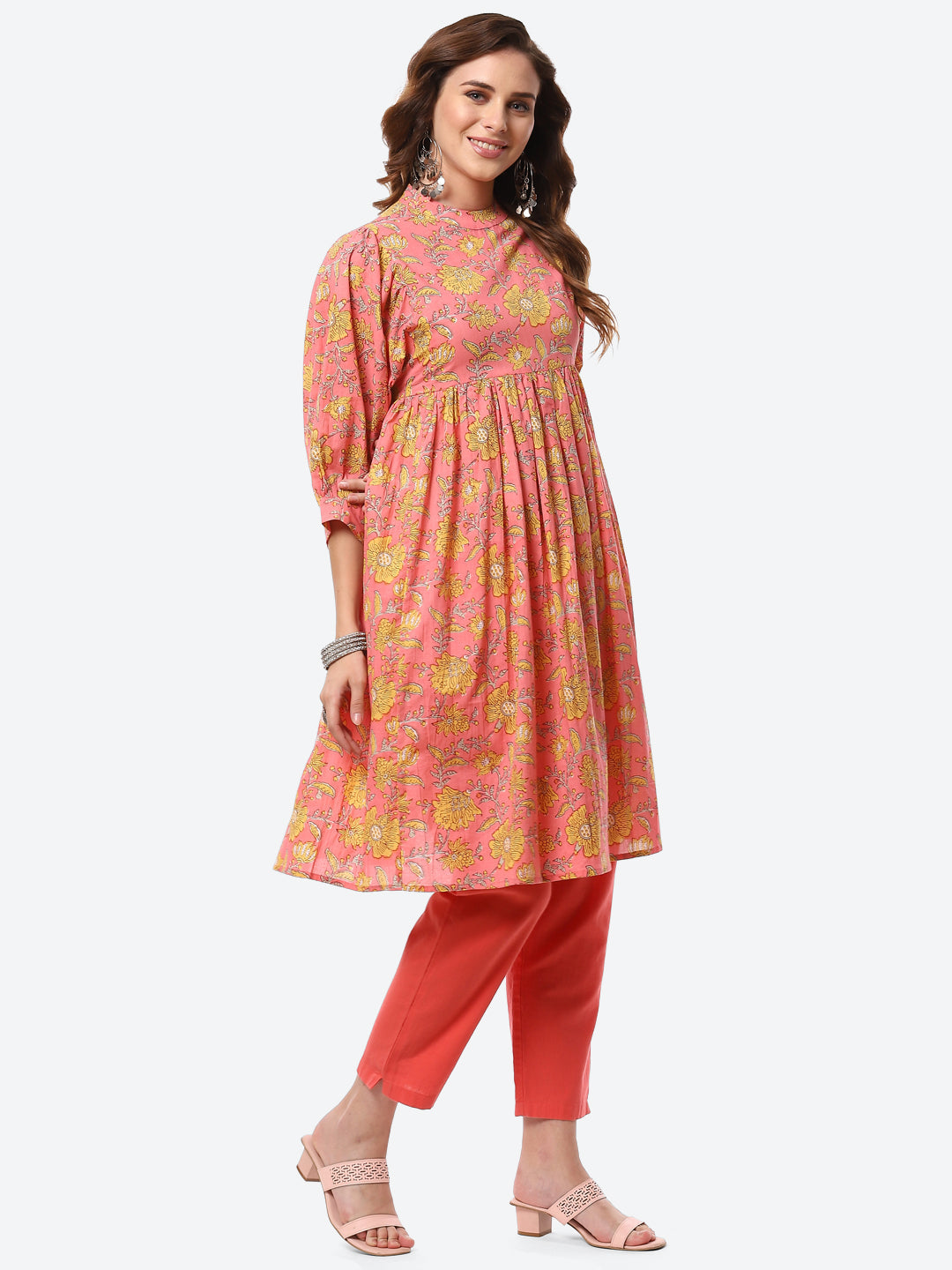 Floral Printed Cotton Kurti