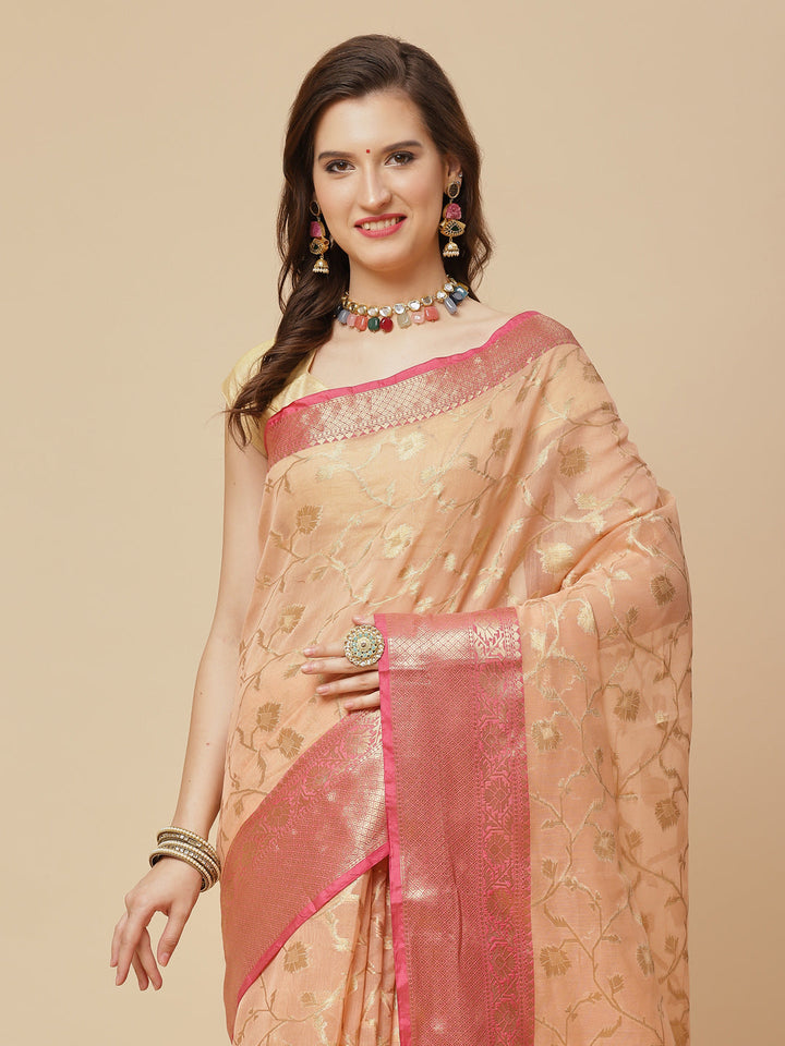 Zari Zaal Cotton Woven Saree
