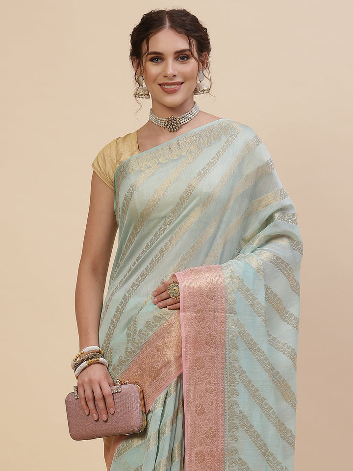 Zari Jaal Cotton Woven Saree
