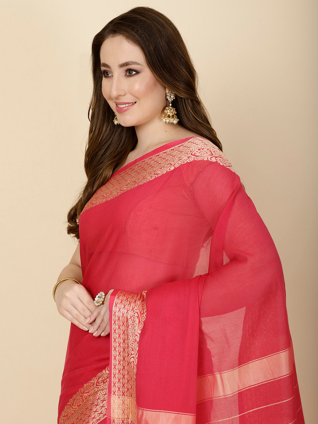 Resham Border Woven Cotton Saree