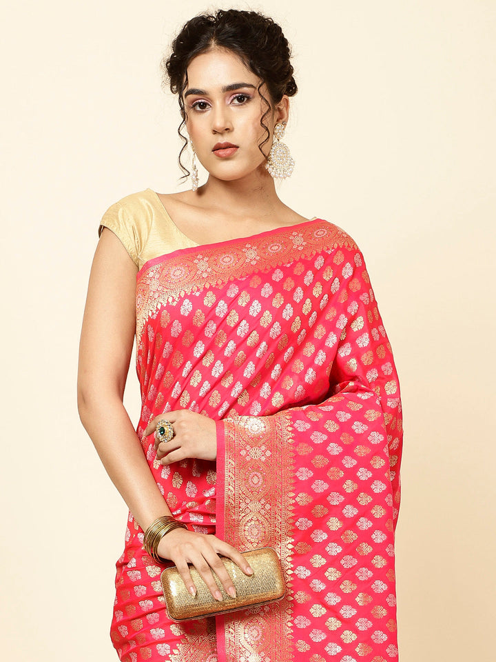 Zari Booti Woven Banarsi Saree
