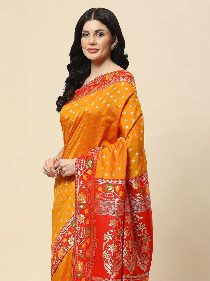 Zari Booti Woven Art Silk Banarsi Saree