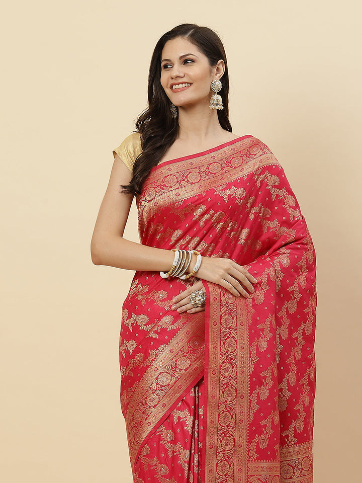 Zari Jaal Handloom Woven Saree