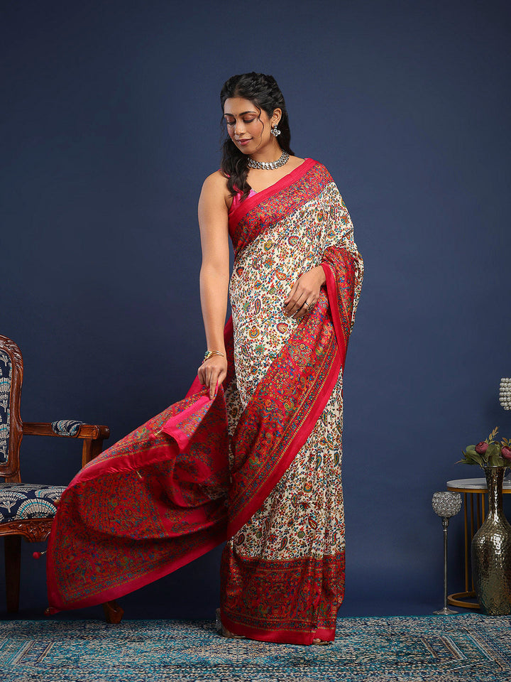 Digital Printed Art Silk Saree