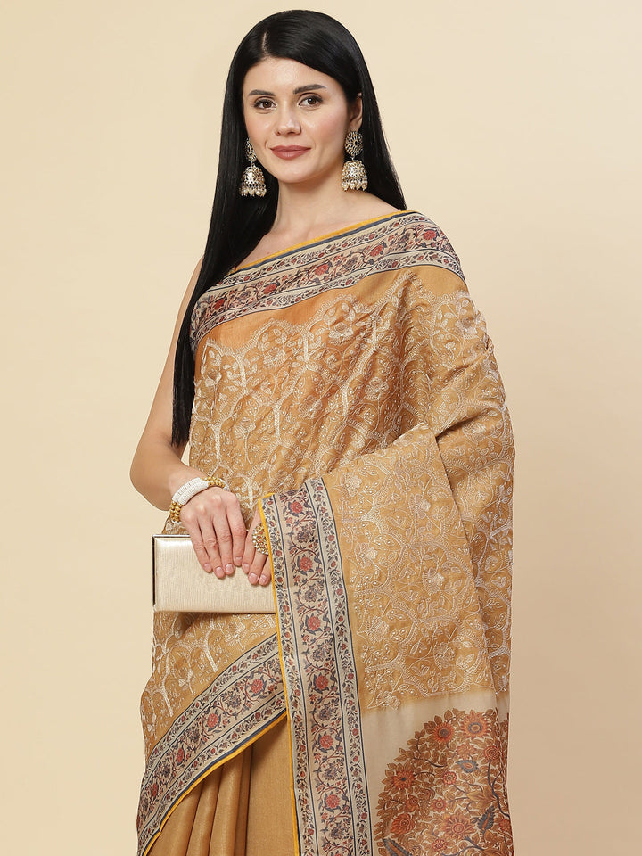 Printed Tussar Saree