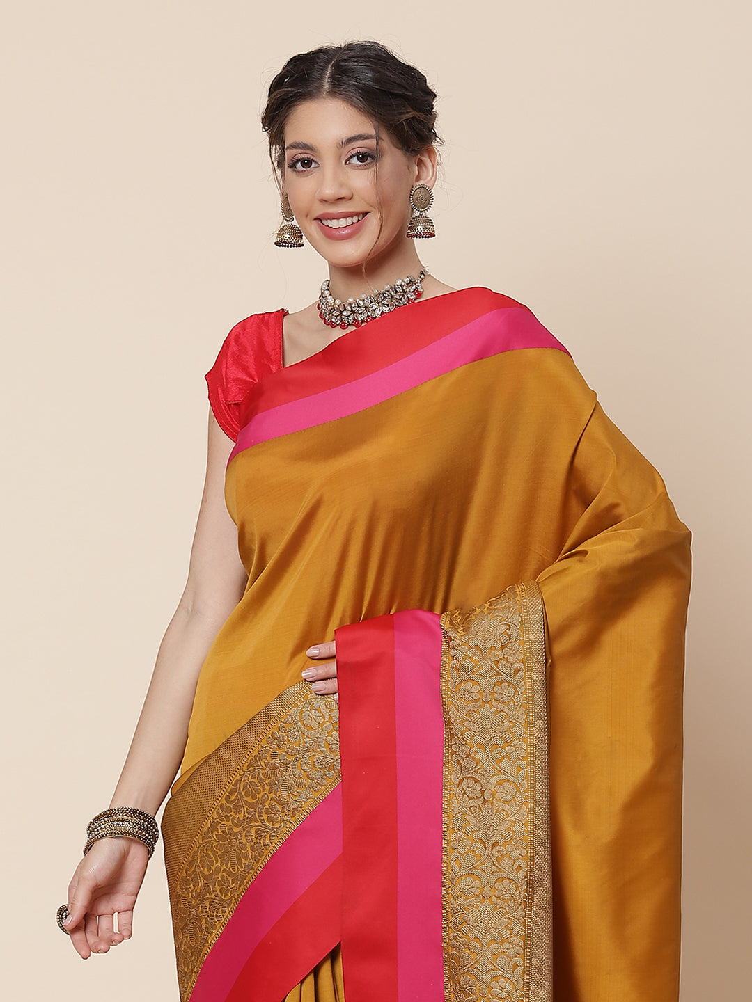 Zari Border Cotton Woven Saree