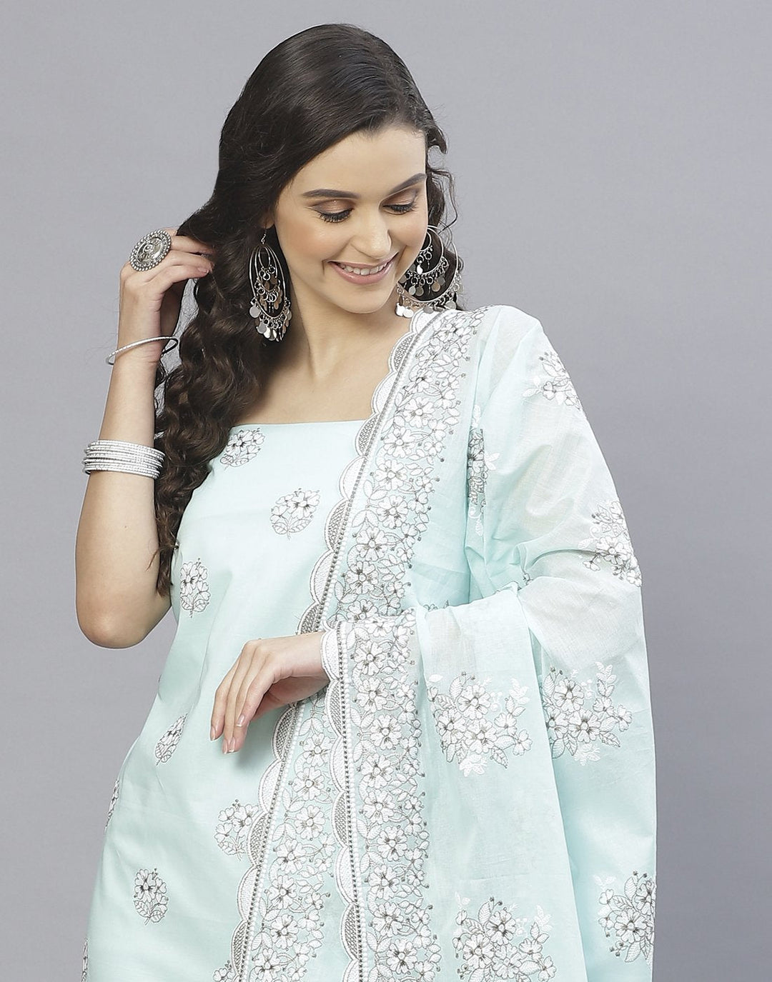 Cotton Embroidered Suit Set