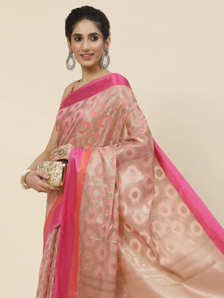 Zari Jaal Cotton Woven Saree