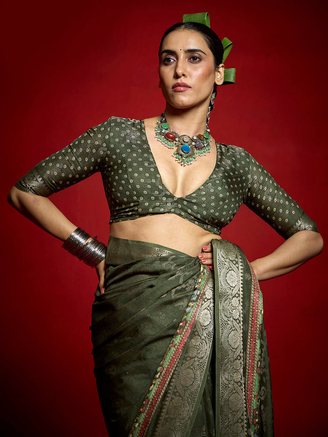 Printed Art Silk Saree