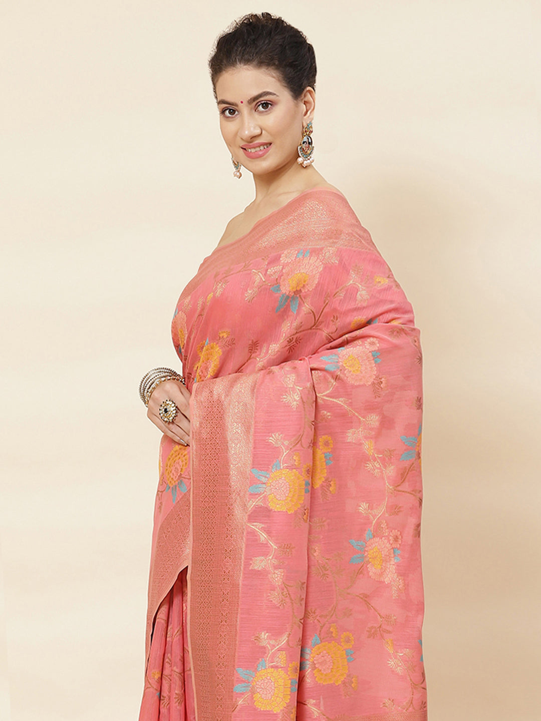 Zari Jaal Woven Cotton Saree