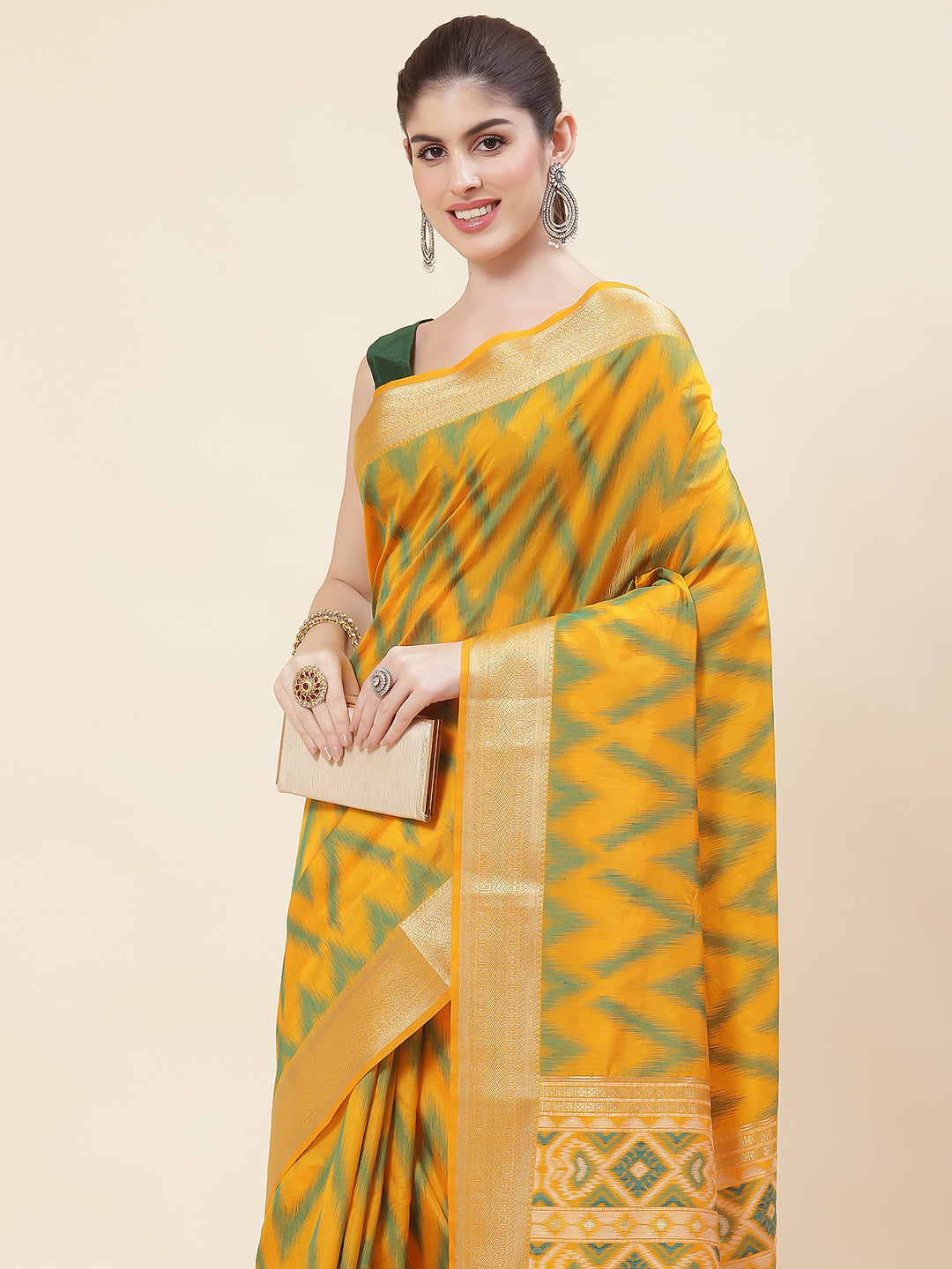 Zari Border Handloom Woven Saree