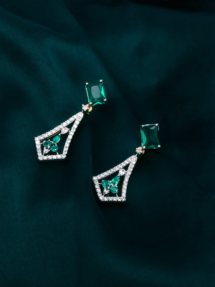 White Stones Drop &amp; Danglers Earrings