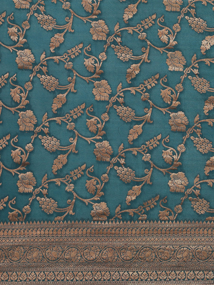 Zari Work Woven Crepe Saree
