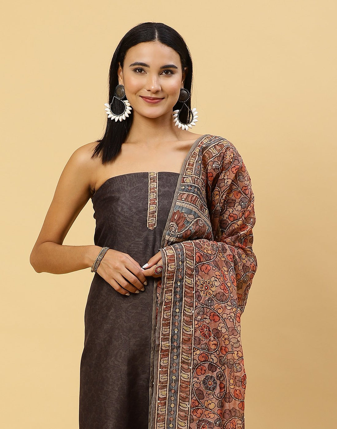 Embroidered Chanderi Suit Piece