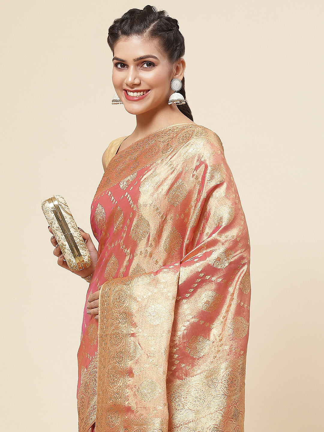 Zari Booti Woven Banarasi Saree