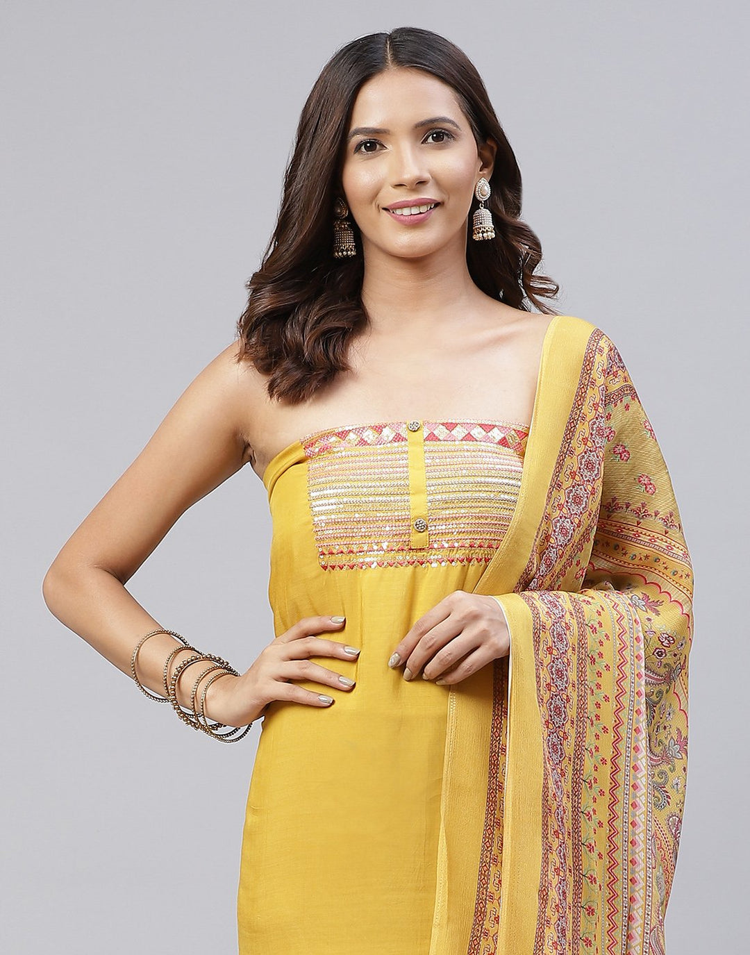 Muslin Embroidered Suit Piece