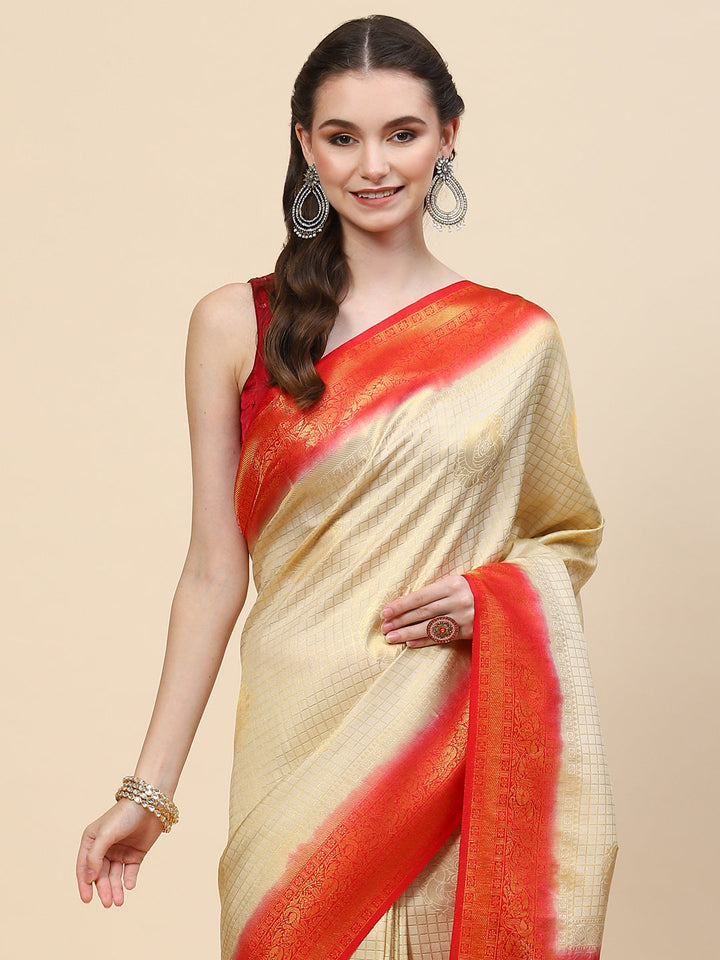 Zari Jaal Handloom Woven Saree