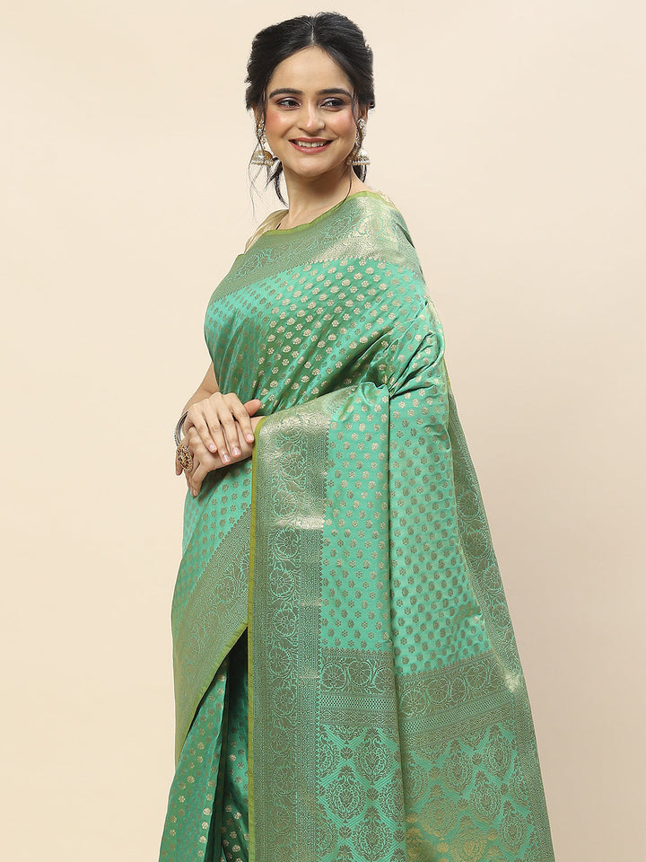 Zari Booti Woven Art Silk Banarsi Saree