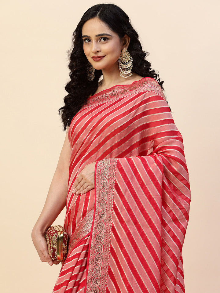 Swarovski Embroidered Organza Saree
