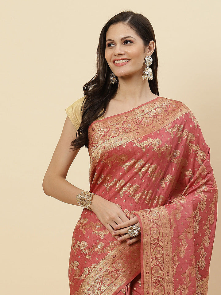 Zari Jaal Handloom Woven Saree