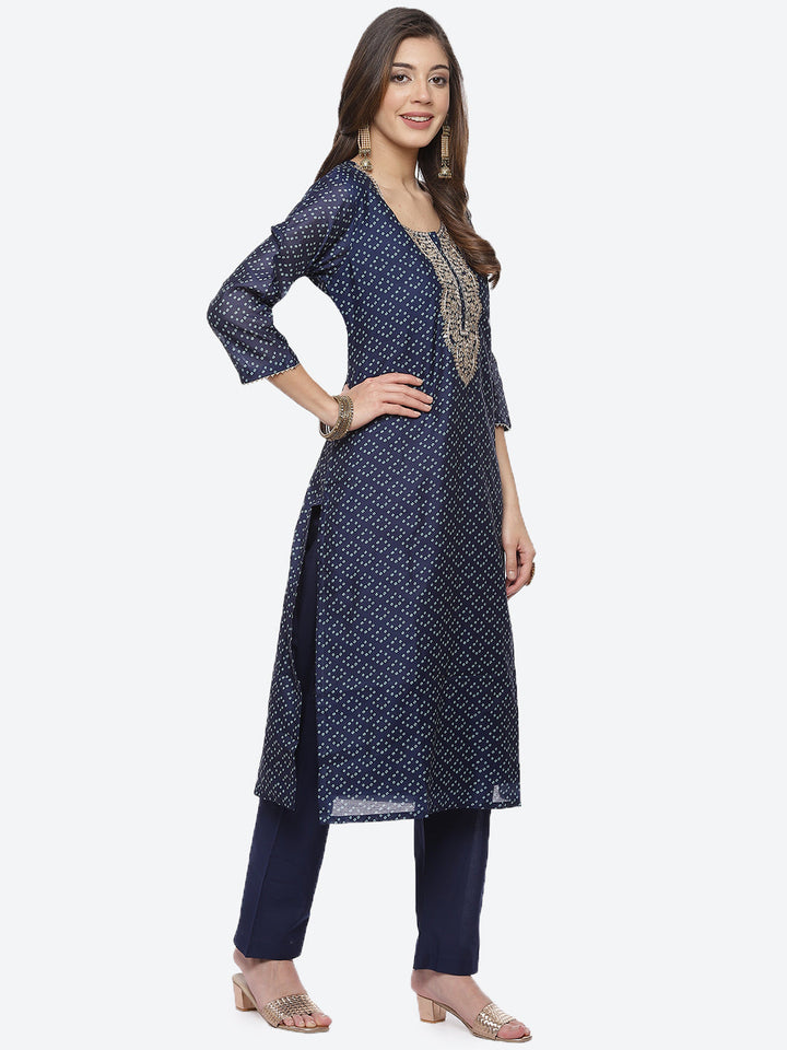 Printed Cotton Stitched Salwar Kameez With Printed Cotton Dupatta