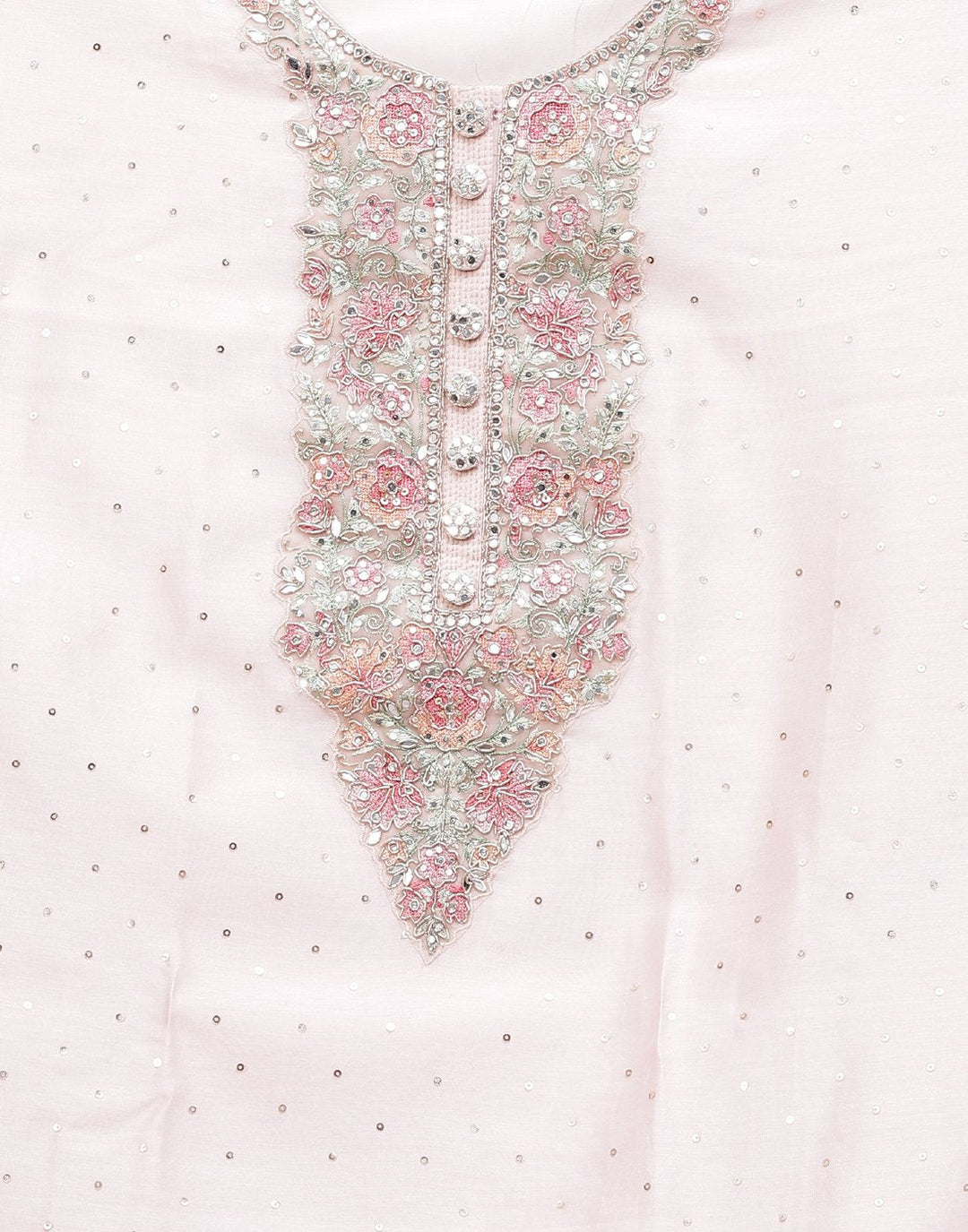 Embroidered Organza Kora Suit Piece