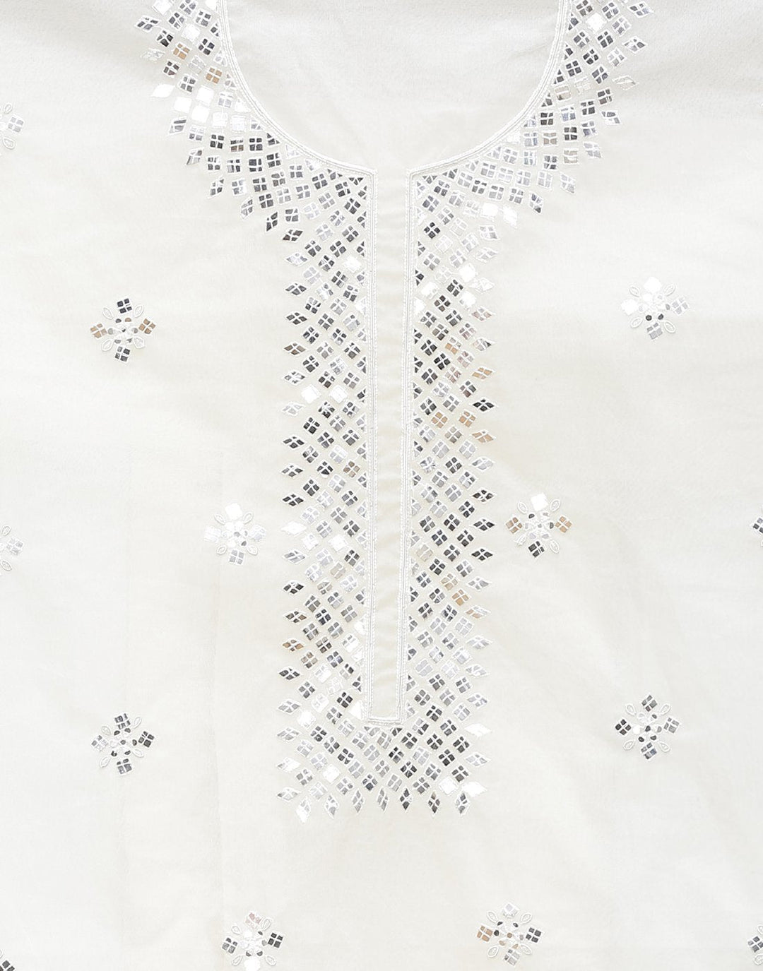 Embroidered Organza Kora Suit Piece
