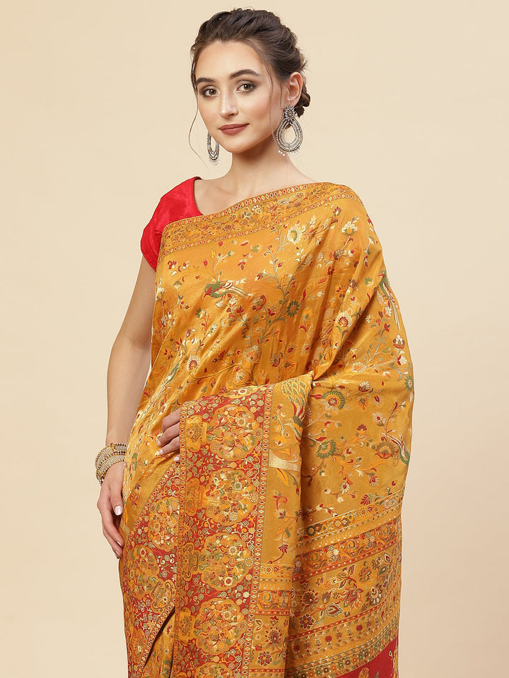 Zari Jaal Handloom Woven Saree