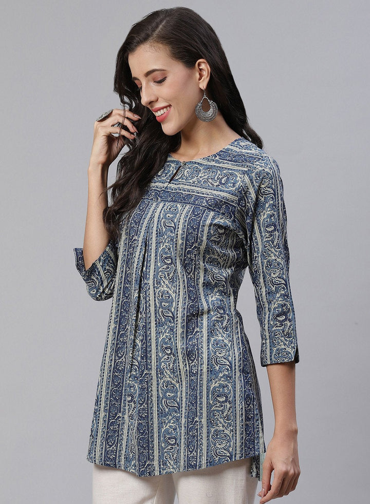Printed Cotton Short Kurti