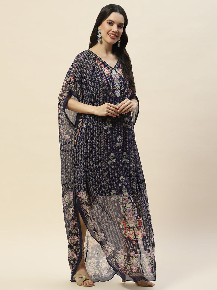 Digital Print Georgette Kaftan Kurta