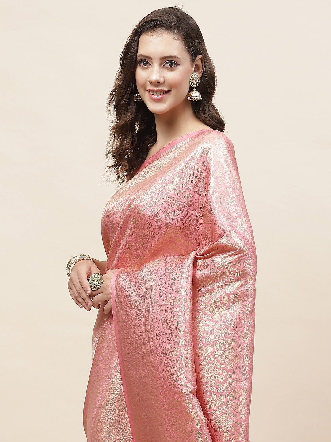Zari Jaal Woven Banarasi Saree