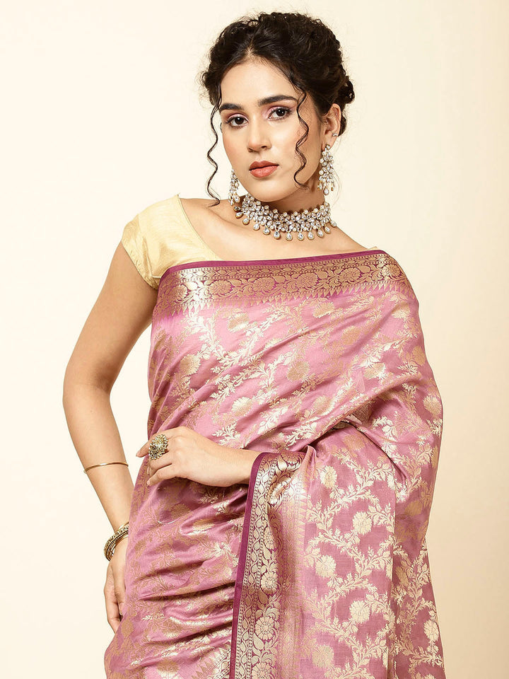 Zari Jaal Woven Cotton Saree