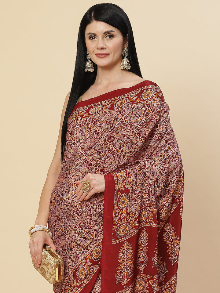 Digital Printed Crepe Saree