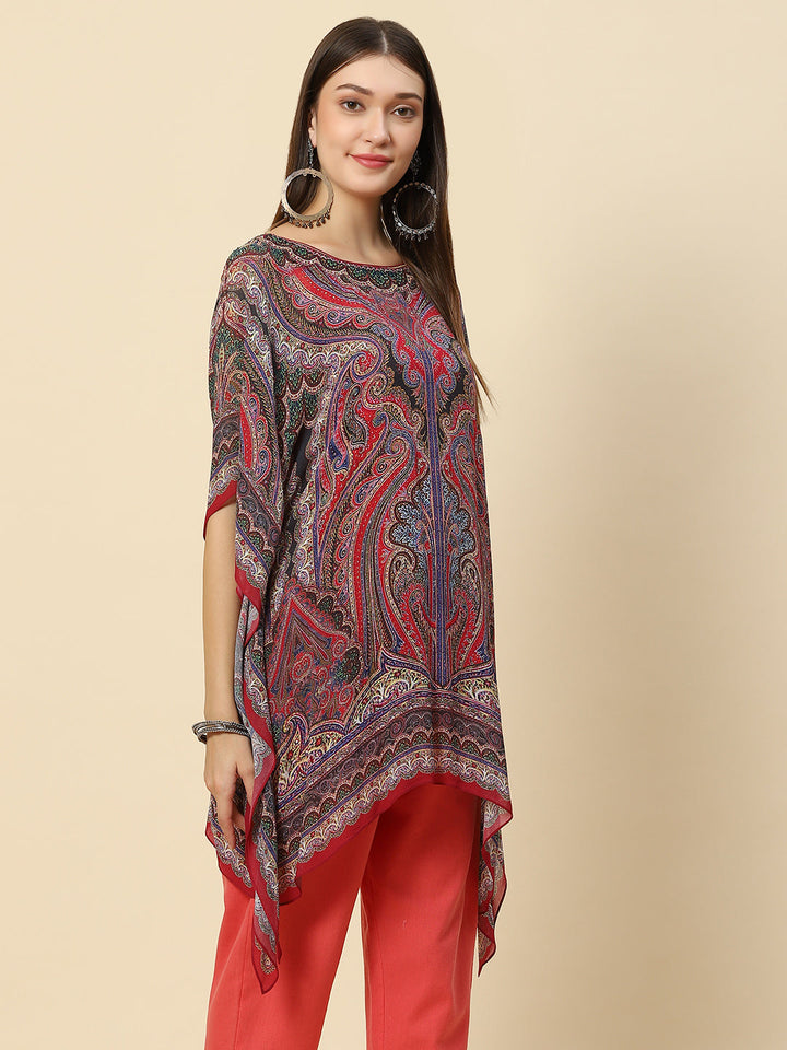 Digital Printed Georgette Kaftan Kurta