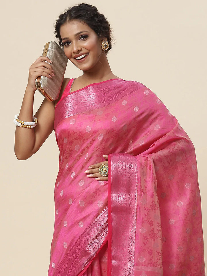 Zari Booti Handloom Woven Saree