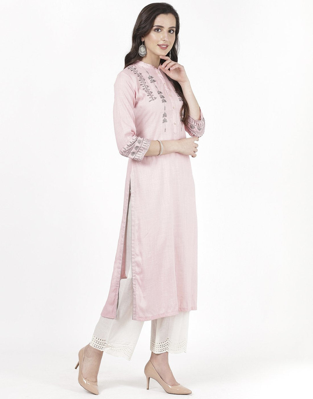 Pink Cotton Kurti