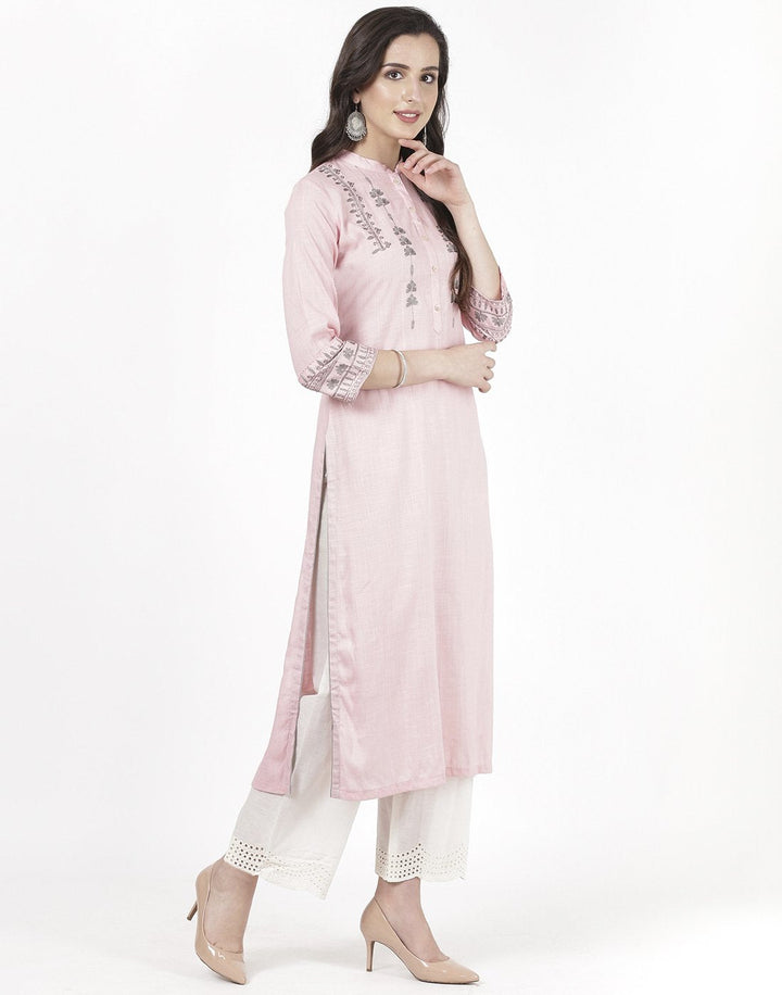 Pink Cotton Kurti