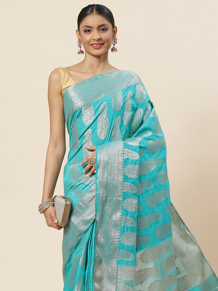 Zari Paisley Woven Handloom Saree