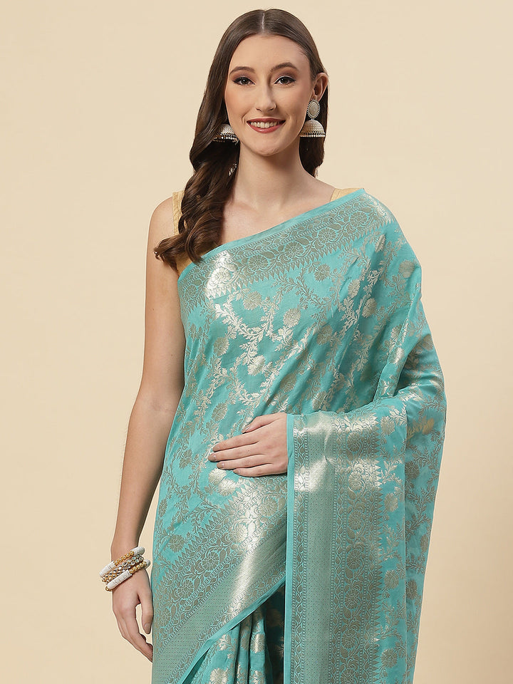 Zari Jaal Cotton Woven Saree