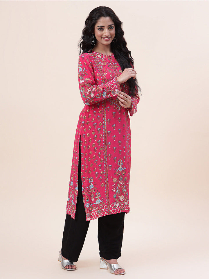 Digital Printed Crepe Kurta