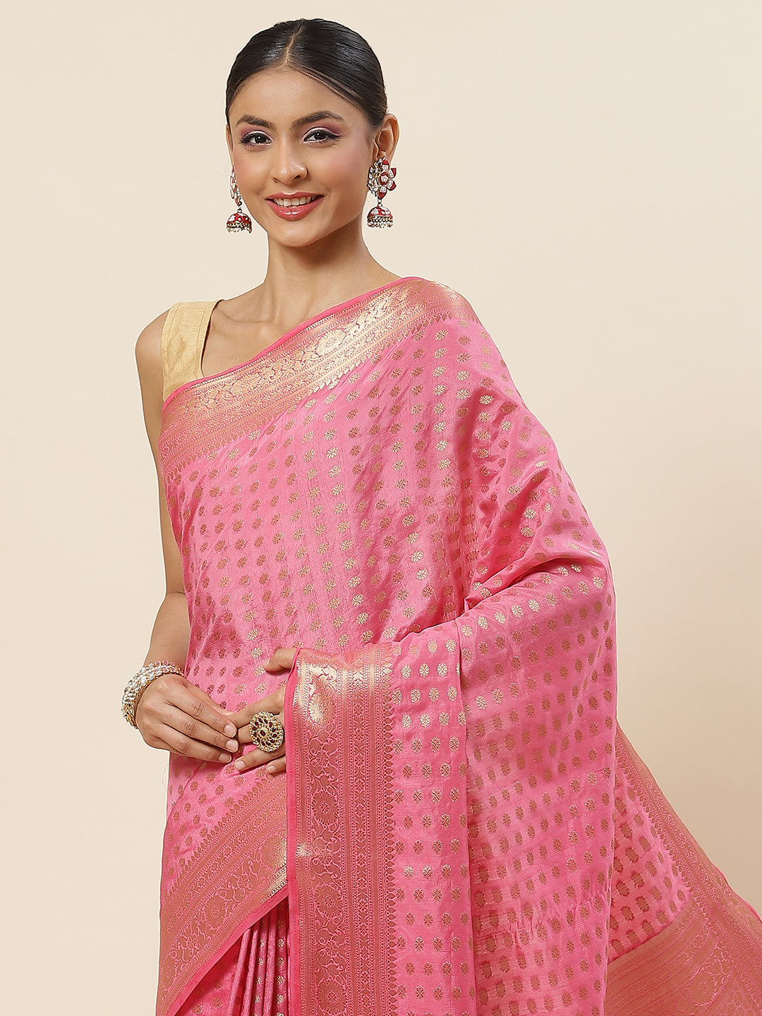 Zari Booti Handloom Woven Saree