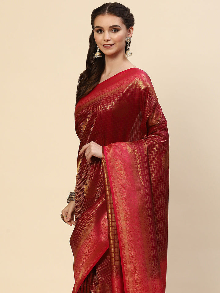 Zari Jaal Handloom Woven Saree