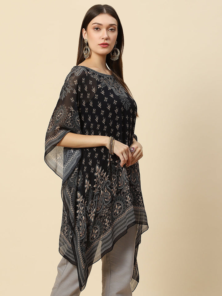 Digital Printed Georgette Kaftan Kurta